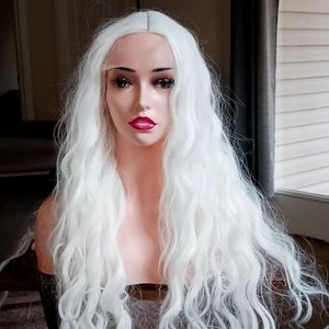 White long tousled wig